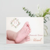 Faire-part de naissance béni de bébé de | (Debout devant)