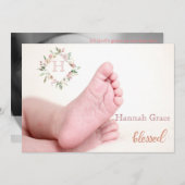 Faire-part de naissance béni de bébé de | (Devant / Derrière)