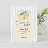 Faire-part de naissance Biberon Bébé Citron Bleu C (Debout devant)