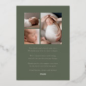 Faire-part de naissance « Bienvenue » à l'écriture (Verso)