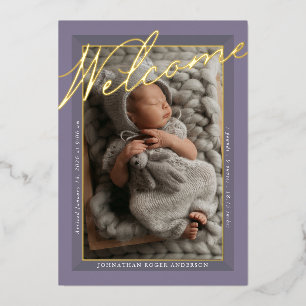 Faire-part de naissance « Bienvenue » à l'écriture