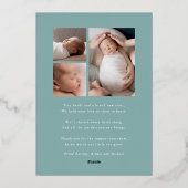 Faire-part de naissance 'Bienvenue' à l'écriture m (Verso)