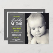 Faire-Part de Naissance Bienvenue Joyeuse (Devant / Derrière)