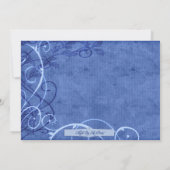 Faire-part de naissance bleu tourbillonnant (Dos)