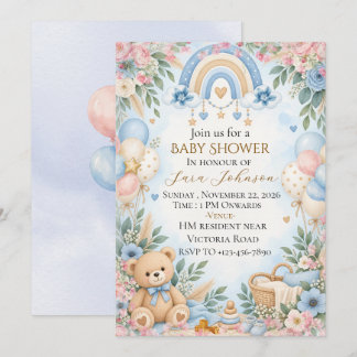Faire-part de naissance bohème modifiable 