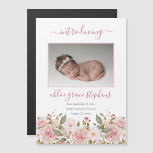 Faire-part de naissance - Boho Floral Baby Girl Ph