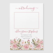 Faire-part de naissance - Boho Floral Baby Girl Ph (Devant)