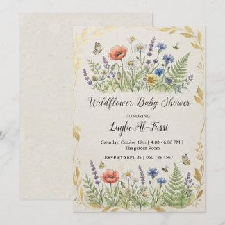 Faire-part de naissance botanique Fleur des champs