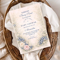 Faire-part de naissance cadre botanique myrtille