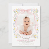 Faire-part de naissance Cadre Fleur Sauvage (Devant)