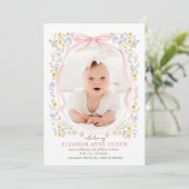Faire-part de naissance Cadre Fleur Sauvage (Debout devant)