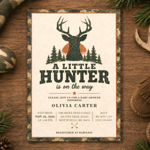 Faire-Part de Naissance Camo "Un Petit Chasseur Ar