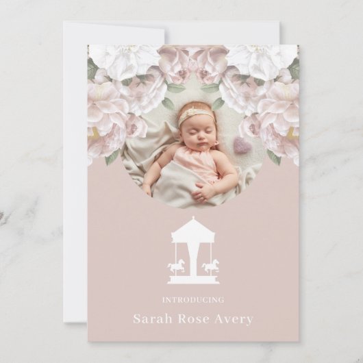 Faire-part de naissance carrousel (Devant)