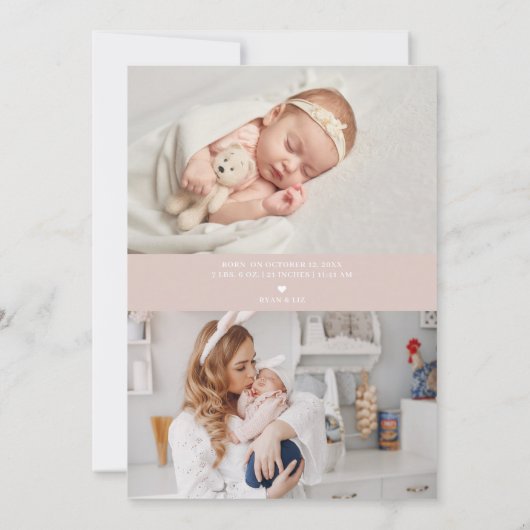 Faire-part de naissance carrousel (Dos)