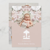 Faire-part de naissance carrousel (Devant / Derrière)
