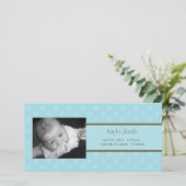 Faire-part de naissance Carte photo pois (Debout devant)