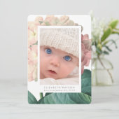Faire-part de naissance Carte photo rose (Debout devant)