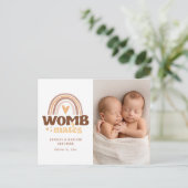 Faire-part de naissance Carte postale photo | Comp (Debout devant)