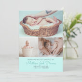 Faire-part de naissance cartes bébé photos de garç (Debout devant)