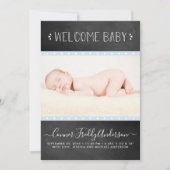 Faire-part de naissance Chalkboard moderne (Devant)