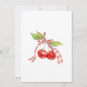 Faire-part de naissance Cherry : Ruban rose, Baies (Dos)