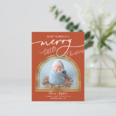 Faire-part de naissance Chic Script Arch Frame (Debout devant)