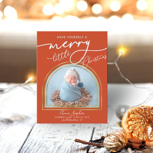Faire-part de naissance Chic Script Arch Frame