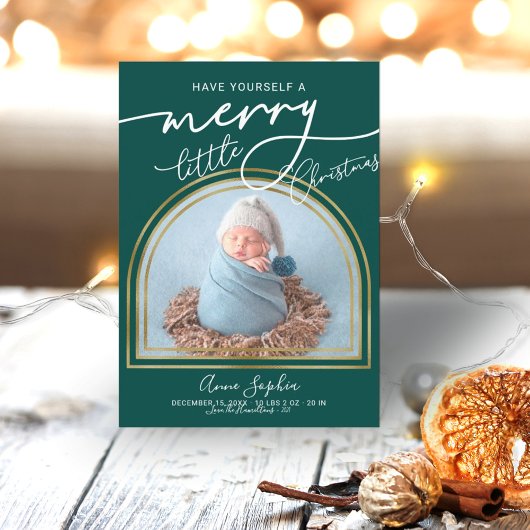 Faire-part de naissance Chic Script Arch Frame