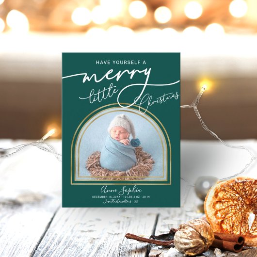 Faire-part de naissance Chic Script Arch Frame