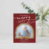 Faire-part de naissance Chic Script Arch Frame (Debout devant)