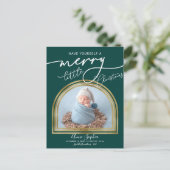 Faire-part de naissance Chic Script Arch Frame (Debout devant)