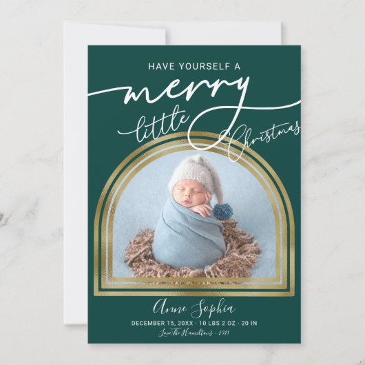 Faire-part de naissance Chic Script Arch Frame (Devant)