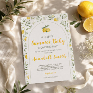Faire-part de Naissance Citron Citrus pour Baby Sh