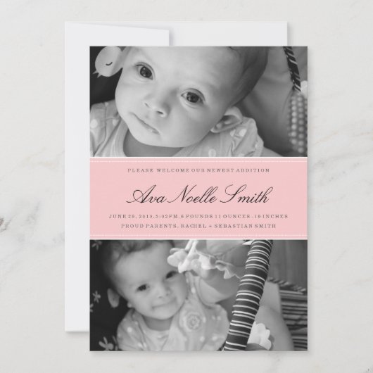 FAIRE-PART DE NAISSANCE CLASSIQUE (Devant)