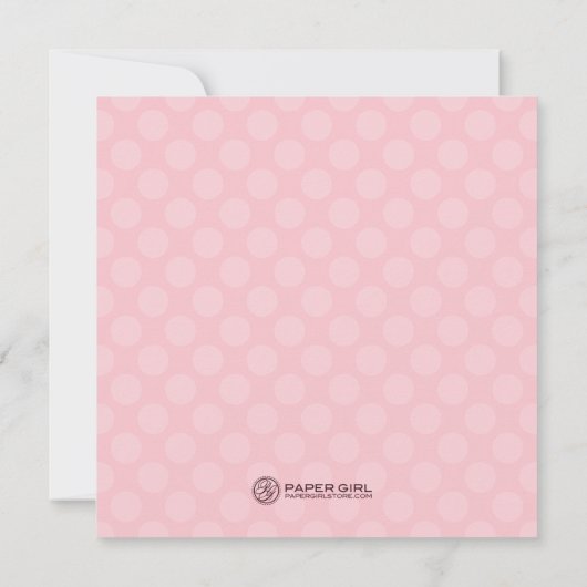 Faire-part de naissance classique initial de fille (Dos)