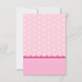 Faire-part de naissance Coeur de dentelle rose (Dos)