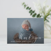 faire-part de naissance coeur Merci (Debout devant)