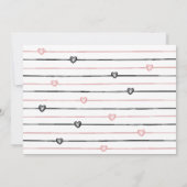 Faire-part de naissance Coeurs aquarelle (Dos)