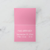 Faire-part de naissance coeurs roses et blancs sur (Intérieur)