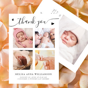 Faire-part de naissance Collage de photos avec un 