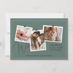 Faire-part de naissance Collage photo 3 Modern Sag
