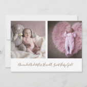 Faire-part de naissance Collage photo bébé (Dos)