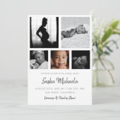 Faire-part de naissance Collage photo bébé (Debout devant)