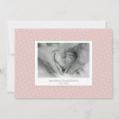 Faire-part de naissance Collage Photo Bébé Fille (Dos)