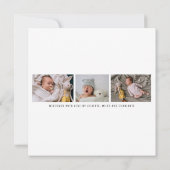 Faire-part de naissance Collage photo bébé moderne (Dos)