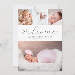 Faire-part de naissance Collage photo de bienvenue
