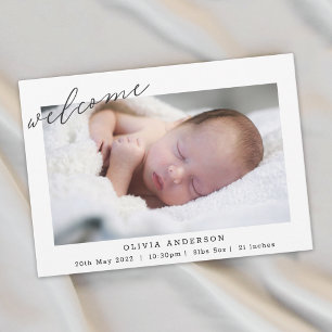 Faire-part de naissance Collage Photo Minimaliste