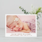 Faire-part de naissance Collage photo tout simplem (Debout devant)