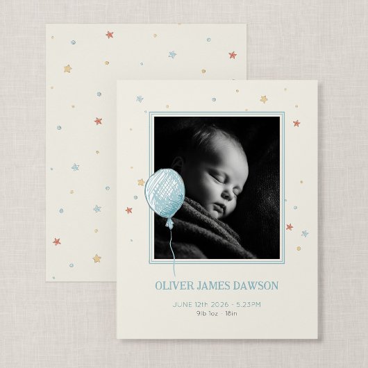 Faire-part de naissance compact Balloon Daydream B
