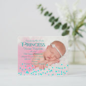 Faire-part de naissance Confetti pour filles (Debout devant)